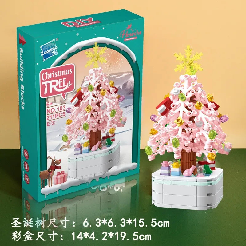 211pcs Creative Series Christmas Tree DIY Building Blocks, Educational Learning Science Bricks Halloween Gifts Toys for