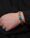 Bracelet Metal Stainless Steel Wood Strap Jewelry