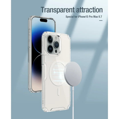 Nature Pro Case For iPhone 15 Pro Max Case Magnetic Ultra Thin Luxury Soft TPU Transparent Airbag Shockproof Back Cover