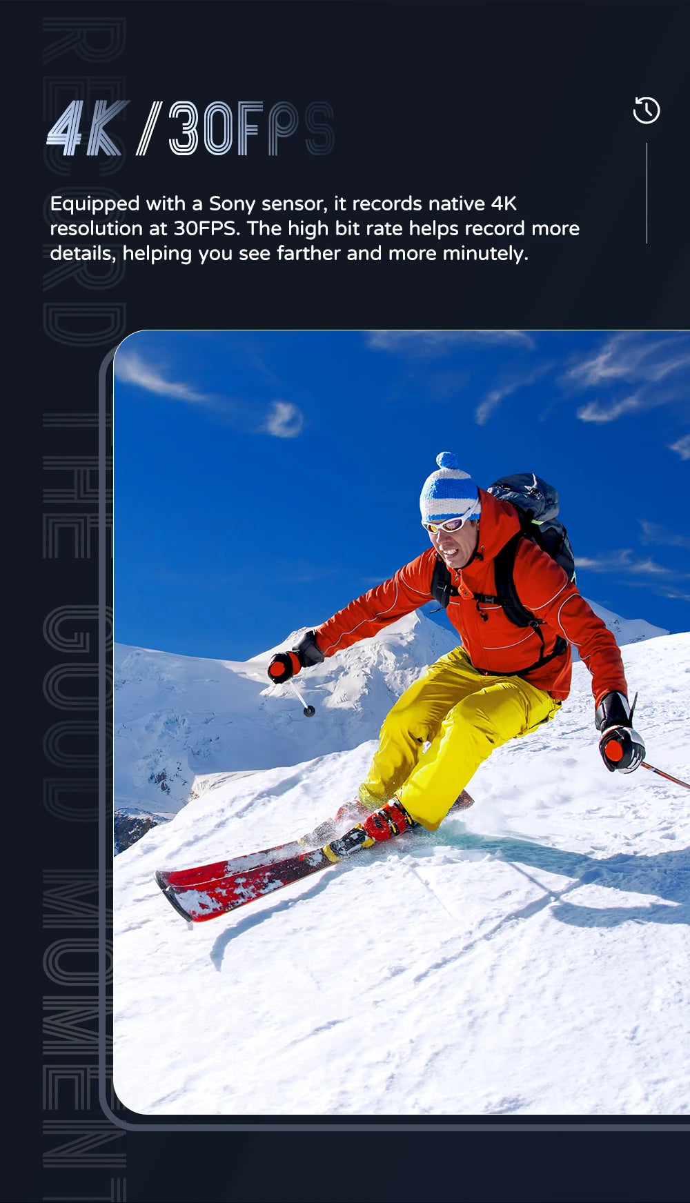 4K Waterproof Action Camera with HDR 6 Axis Stabilization and WiFi Connectivity