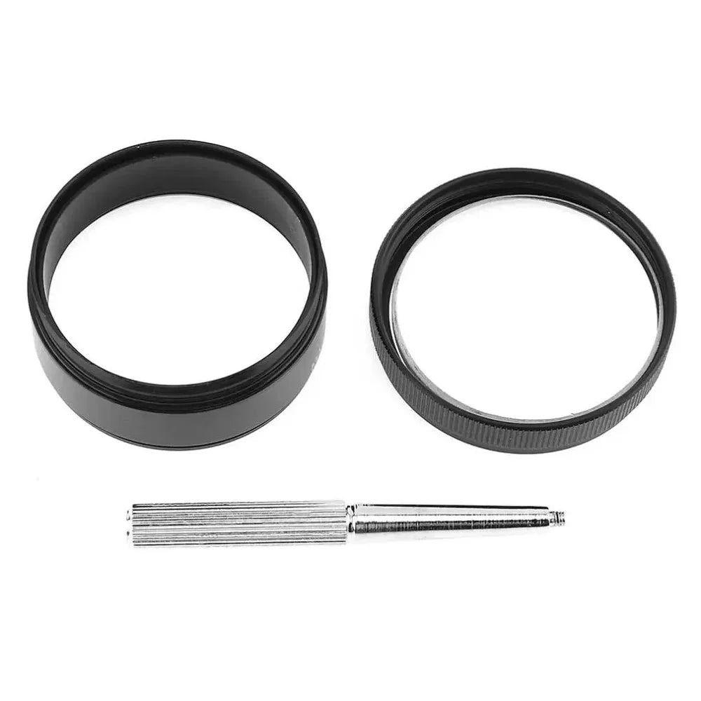 35X Handheld Magnifier Metal Optical Glass with Detachable Handle