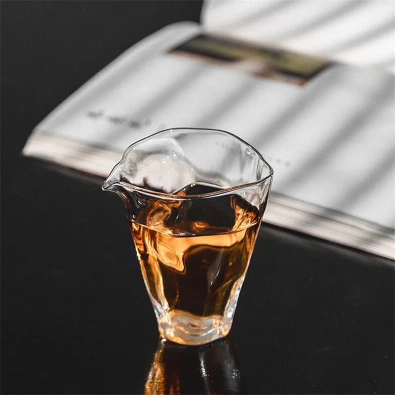 Japanese Style 150ml Kungfu Glass Tea Pitcher Fair Mug High Borosilicate Tea Cups Chahai Tea Set Accessories Teaware