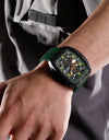 Multi-function Calendar Watches Male Fashion Sport Personalized  Wrist Watches Large Dial TPU Strap Clock