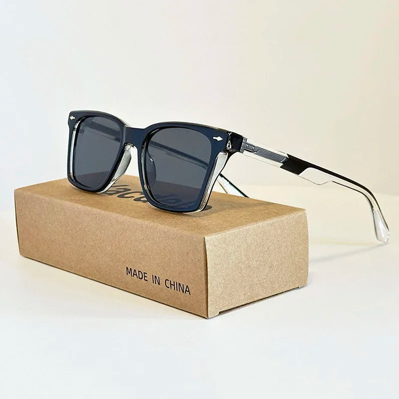 Square Vintage Sunglasses With UV400 Protection