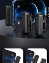 Wireless Lavalier Microphone System Audio Video Recording Microphone Mini Mic for iPhone Android Live Broadcast