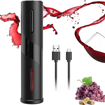 Rechargeable Electric Wine Opener With Foil Cutter Automatic Corkscrew Red Wine Bottle Opener For Bar Wine Lover Gift