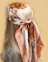 Kerchief Silk Satin Neck Scarf Women Print Hijab Female Square Shawls Wraps office Lady muffler bandanna