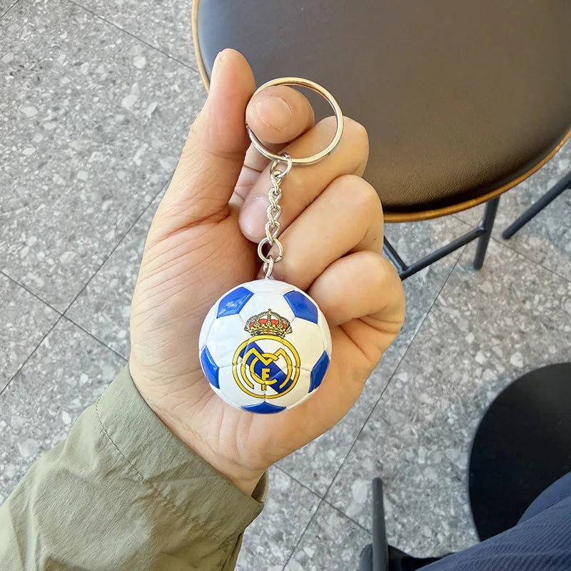 Football Club PU Keychain Soccer Fan Backpack Charm Collectible Gift