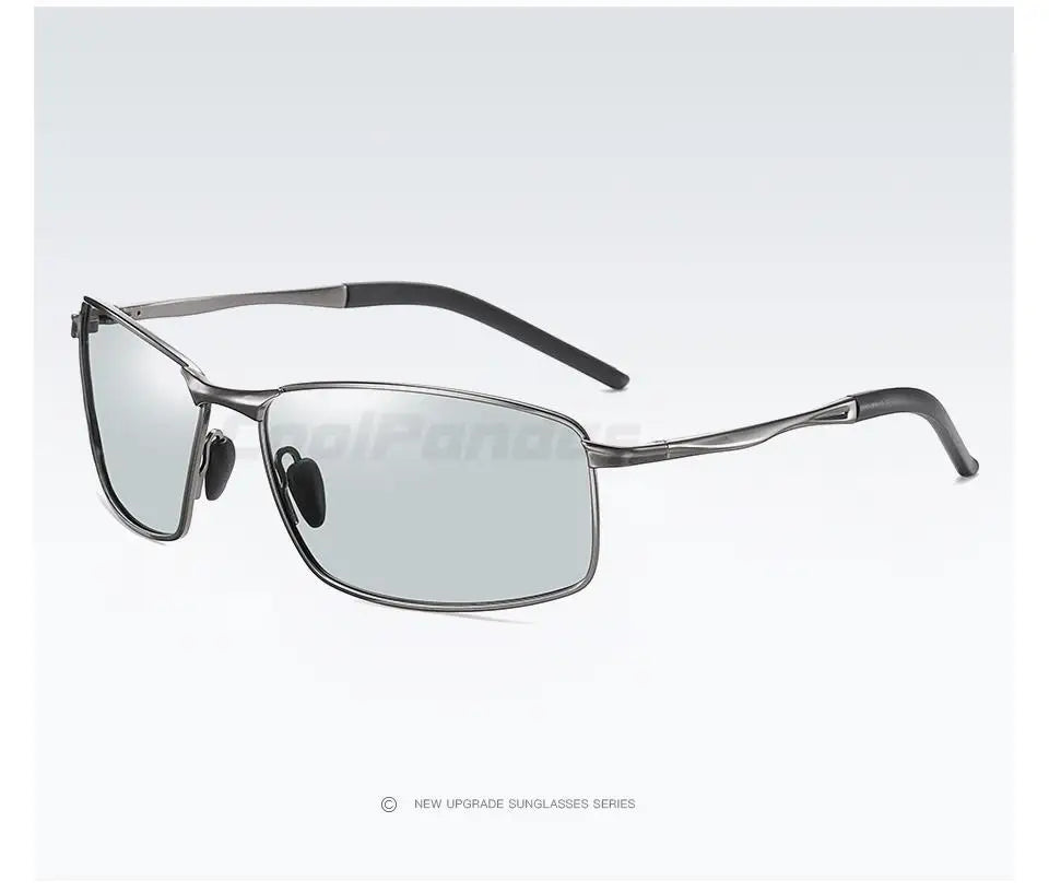 Aluminum Square Polarized Photochromic UV400 Day Night Driving Sunglasses for Men Women