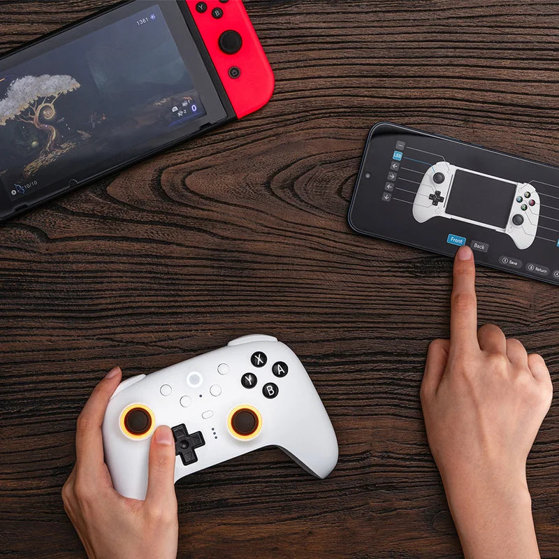 Wireless Gaming Controller with TMR Joysticks Motion Control and Charging Dock for Nintendo Switch and PC