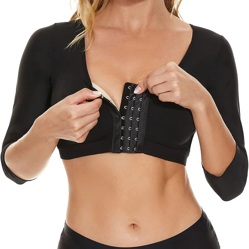 Women Arm Shaper Compression Top – Half Sleeve Posture Corrector Shapewear