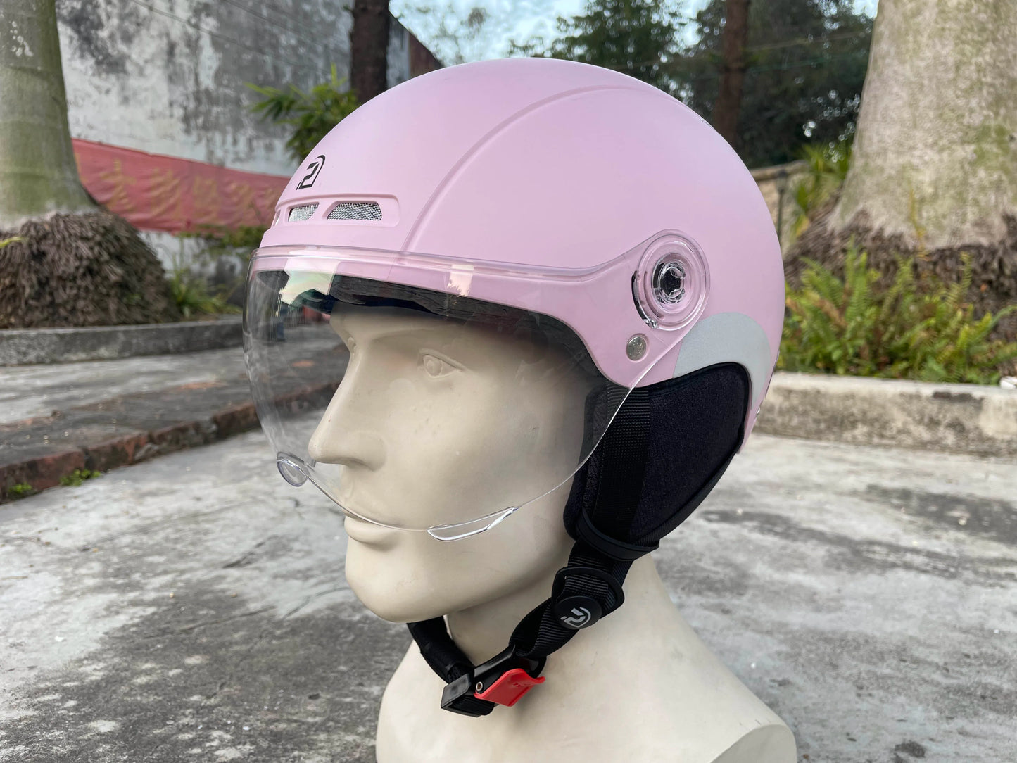 Adult Cycling Helmet With Goggles Ear Protection And Removable Lining