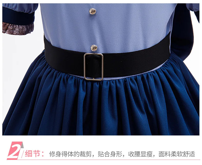 Bunny Police Uniform Girls Birthday Party Cosplay Outfit Halloween Christmas Costume