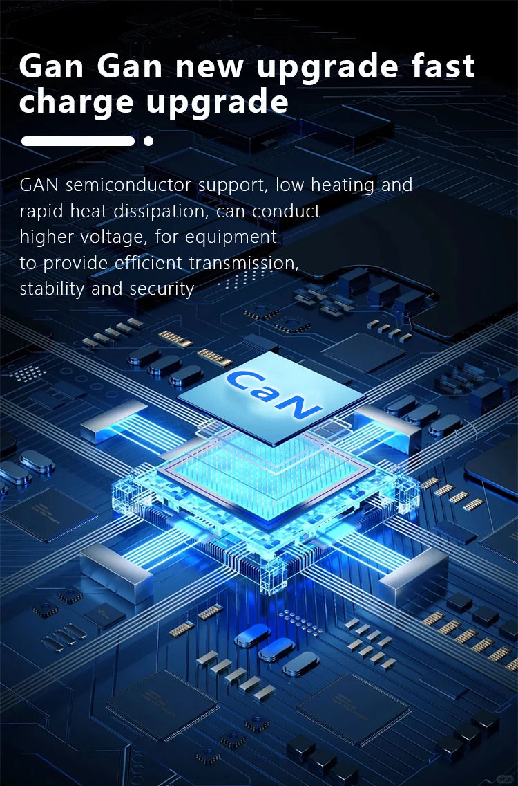 200W Gallium Nitride Multi Port Charging Station - Electronic devices for mobile phones/tablets can be charged simultaneously
