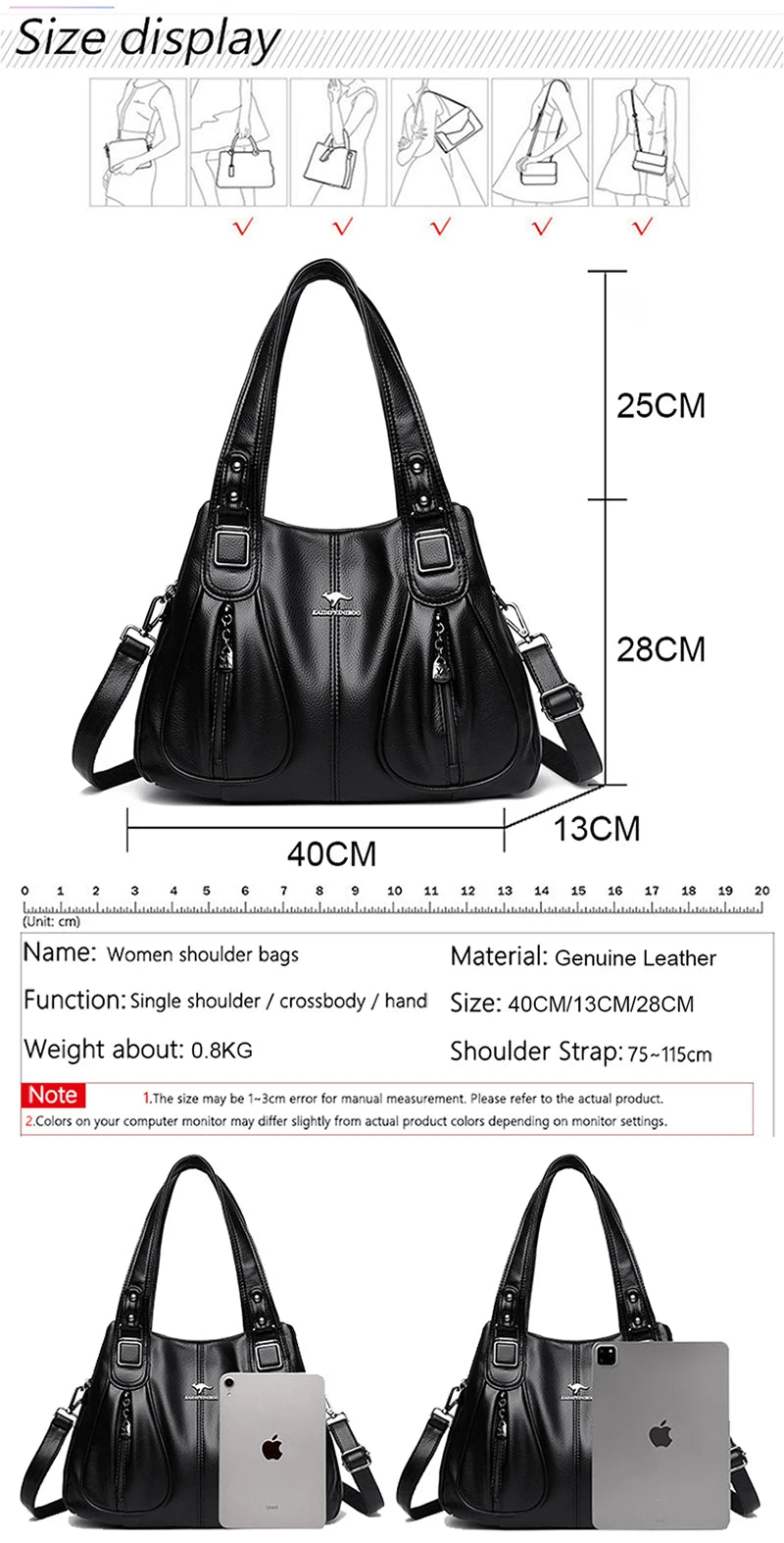 Luxury Handbags Women Bags Designer Large Capacity Crossbody Bags Shoulder Bag Real Leather Handbag Tote Bag