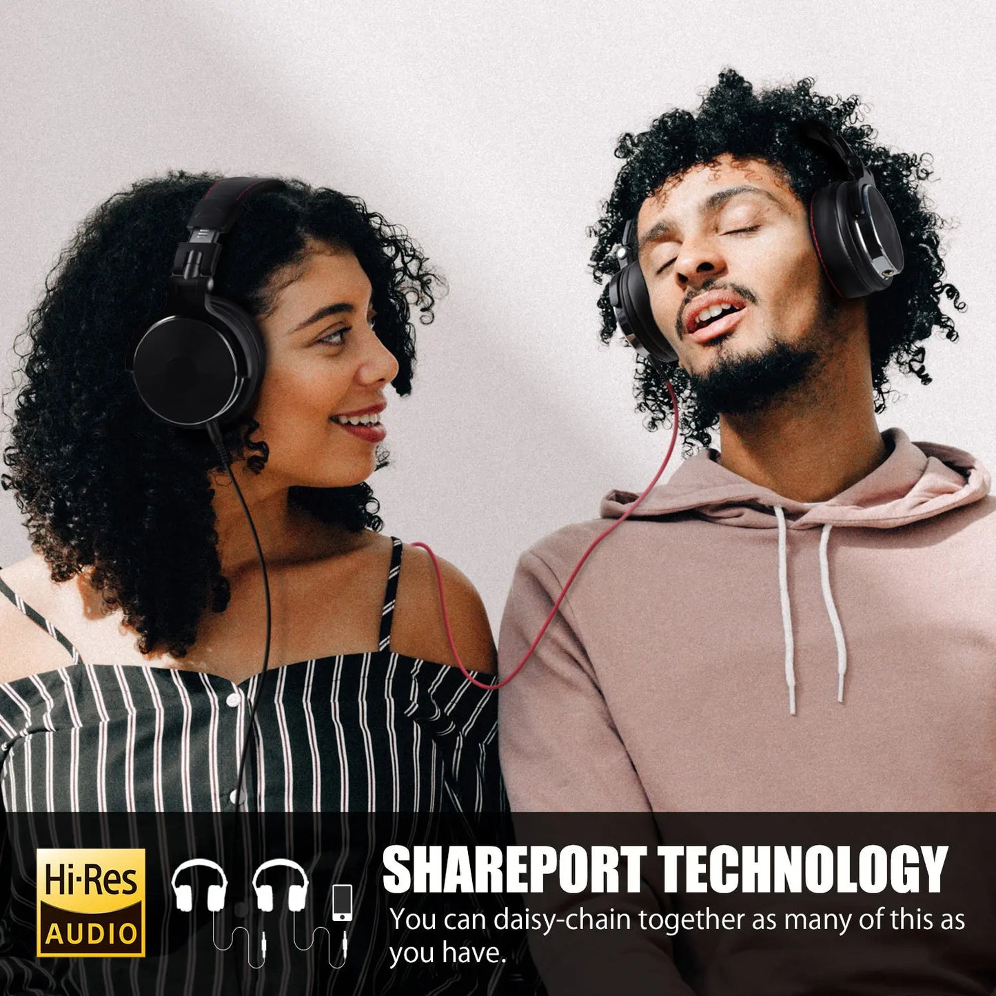 Wired Headphones Professional Studio Pro 10/30/50 DJ Headphones With Microphone Over Ear HiFi Hi-Res Monitor Headset