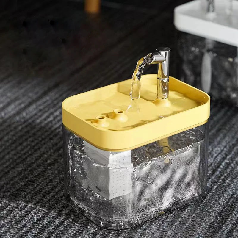 1500ML Automatic Pet Fountain - Fresh and Filtered Water Pet Drinking Dispenser Drinker for Cats Puppies - Ideal for Indoor Use