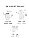 1L/1.8L Borosilicate Glass Teapot Set Clear Teapots With Cup Removable Filter Spout Drinkware For Loose Leaf Blooming Tea