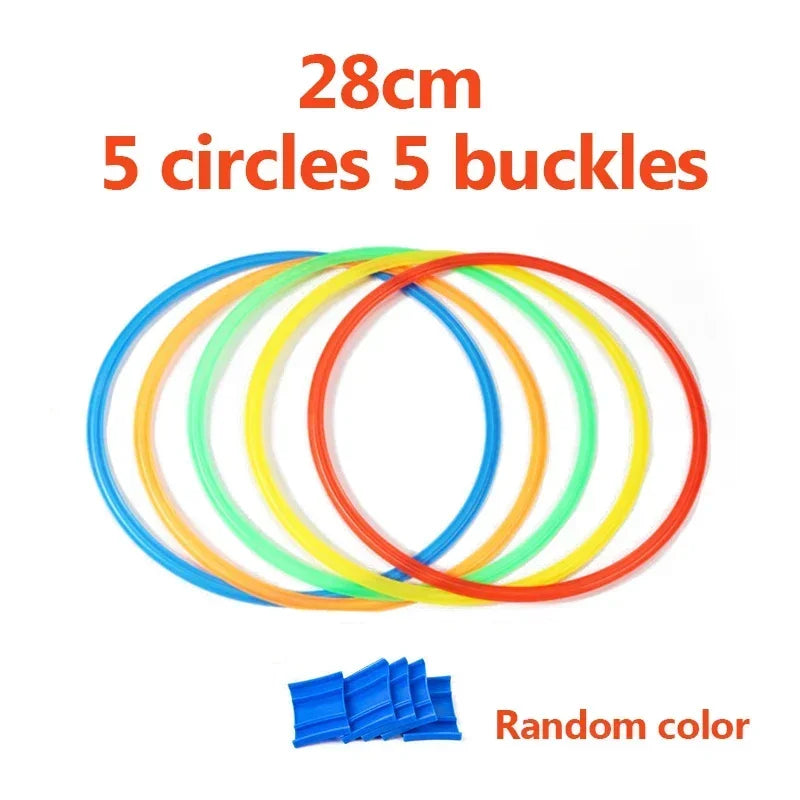 Outdoor s Funny Physical Training Sport Toys Lattice Jump Ring Set Game 10 Hoops 10 Connectors for Park Play Boys Girls