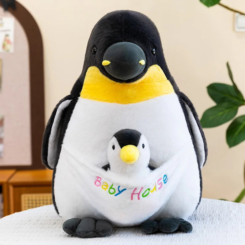 Mother Baby Penguin Plush Stuffed Doll Toy