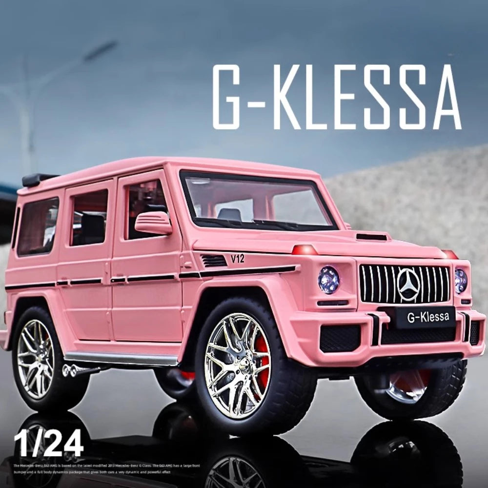 1:24 G63 GLE350 Toy Car Model Alloy Diecast Pull Back Doors Opened Sound Light Models Vehicle Toys for Boys Birthday Gifts