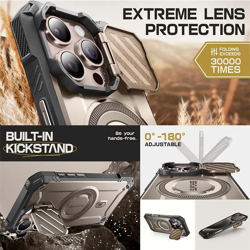 For iPhone 16 Pro Case 6.3" 2024 UB Mag XT Heavy Duty Rugged Strong  Phone Case with Camera Cover