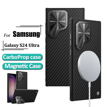 CarboProp Case For Samsung Galaxy S24 Ultra Aramid Fiber+TPU Magnetic Case