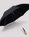 Light Luxury Automatic Umbrella with Crystal Long Handle Thickened Fabric UPF50+ Windproof Rain Gear Sunshade