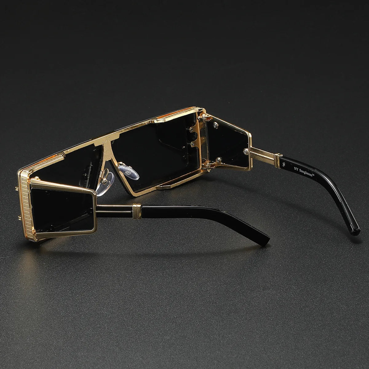 Square Punk Steampunk Sunglasses With UV400 Protection