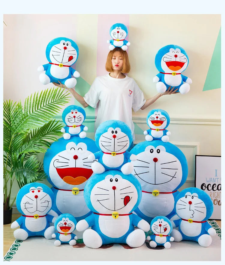 70cm Large Size cute Doraemon Plush Toy Stand By Me Cute Stuffed Plushie Doll Cartoon Cat Animal Sofa Bed Pillow Toy Gifts