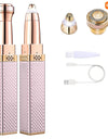 Xiaomi 1pc Rechargeable 2in1 Eyebrow Razor and Hair Shaver with LED Light Painlessly Remove Peach Fuzz Facial Hair Eyebrows Lips