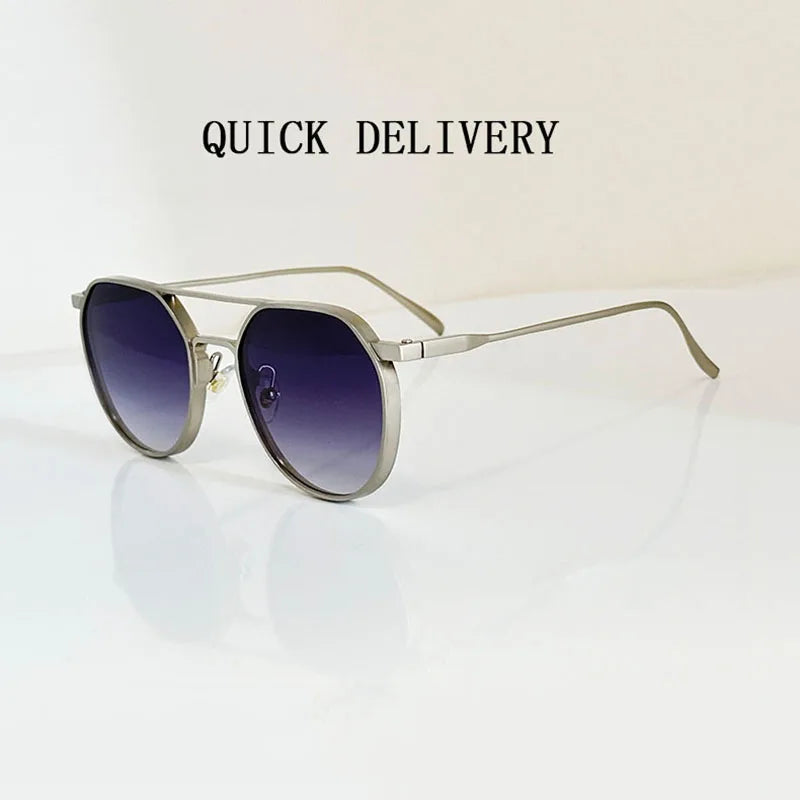 Oval Vintage Sunglasses With UV400 Protection