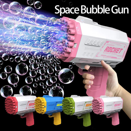 Automatic 40 hole  Blower Bubble Gunner Outdoor kids toys continuously produces bubbles No Bubble Water）