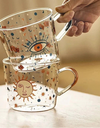 500ml Creative Glass Scale Handgrip Mug Breakfast Milk Coffee Couple Mug Home Tumbler Water Drinkware Fruit Juice Cups