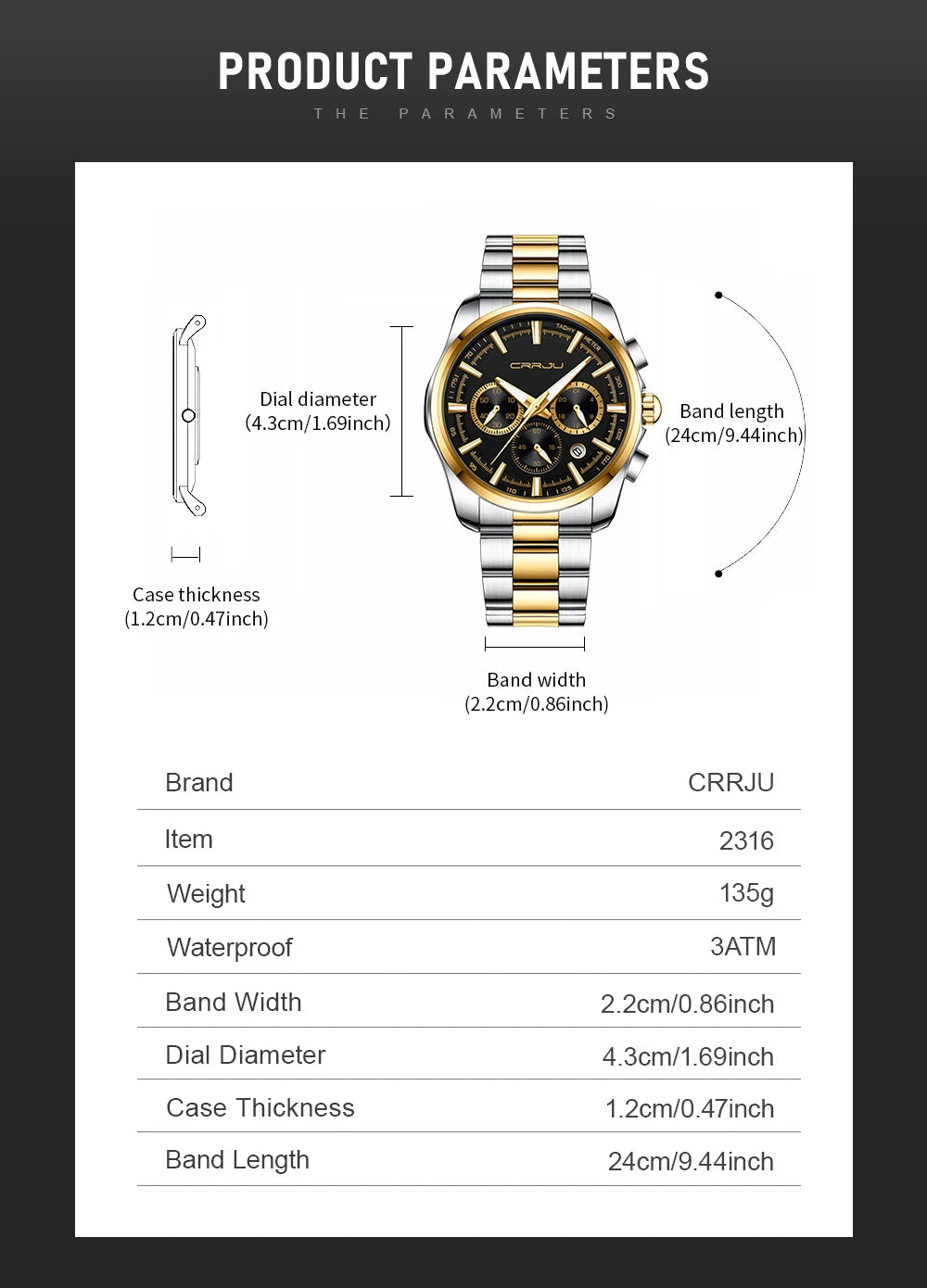 Men Watch Sports Casual Quartz Wristwatches with Chronograph Fashion Stainless Steel Auto Date Clock Male