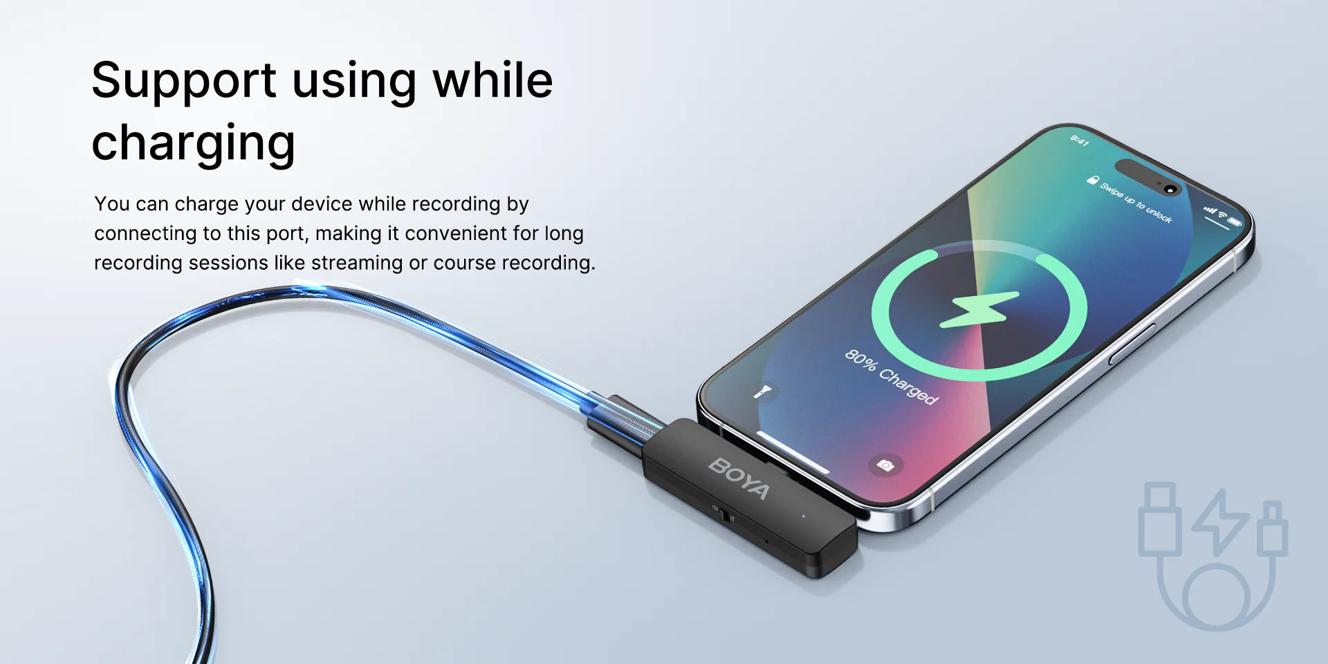 BY-V4 Wireless Lavalier Microphone for iPhone 15/16 Series Type C Smartphone 4-Channel Lapel Mic for Youtube Recording Vlog