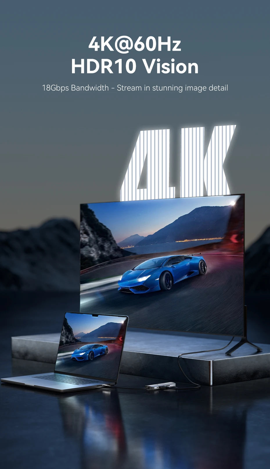 USB C HUB HDMI 4K60Hz RJ45 PD 100W USB Splitter Adapter USB 3.0 HUB For iPhone 15 Macbook Air Pro iPad Samsung Laptop PC