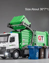 1:24 Scale Watering Cement Dump Trucks Model Garbage Truck Toy Car Sound Light Doors Opened Engineering Vehicles  Gifts