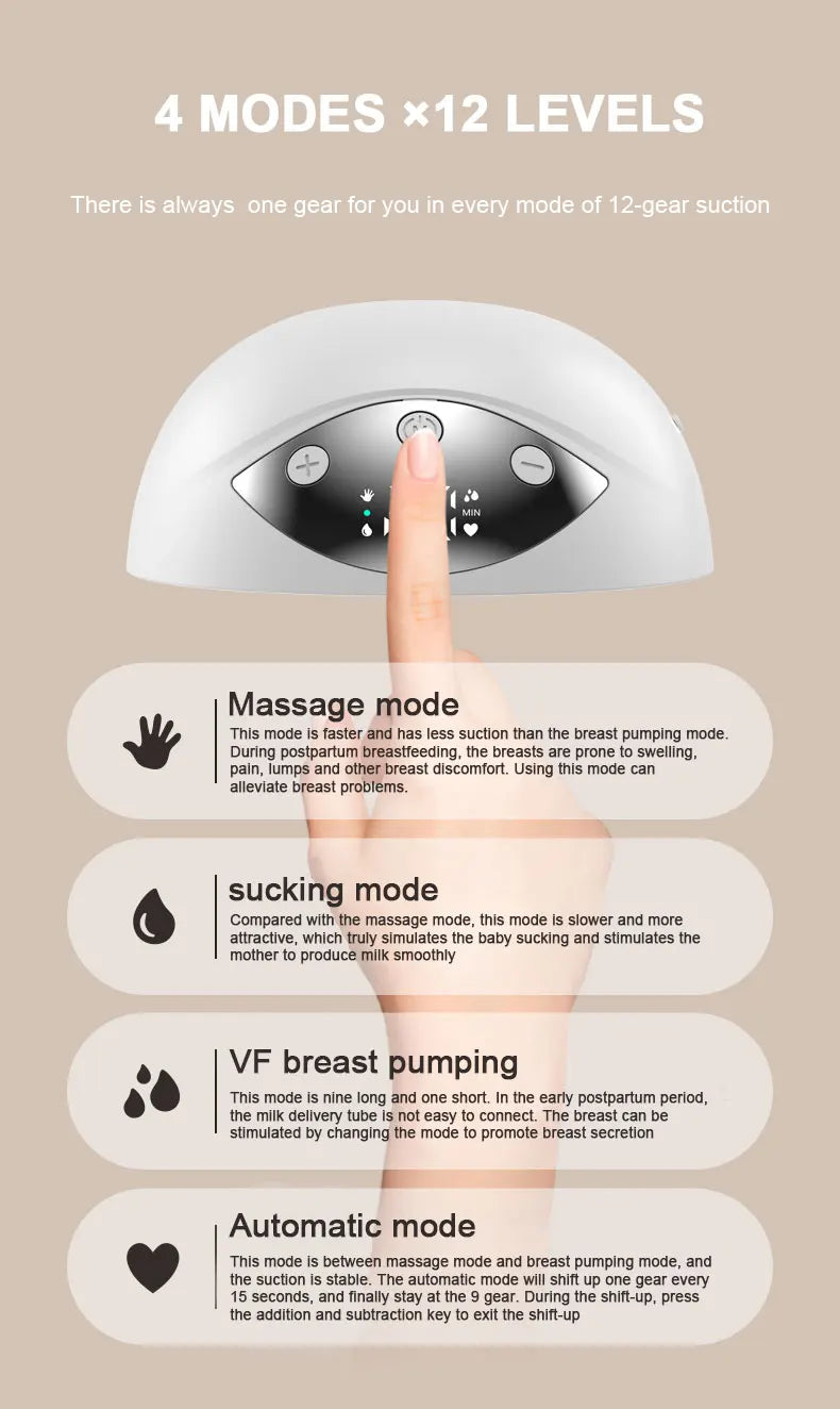 Wearable Electric Model Breast Pump Fully Automatic Portable Hands-free Silent Integrated Breast Pump  Accessories