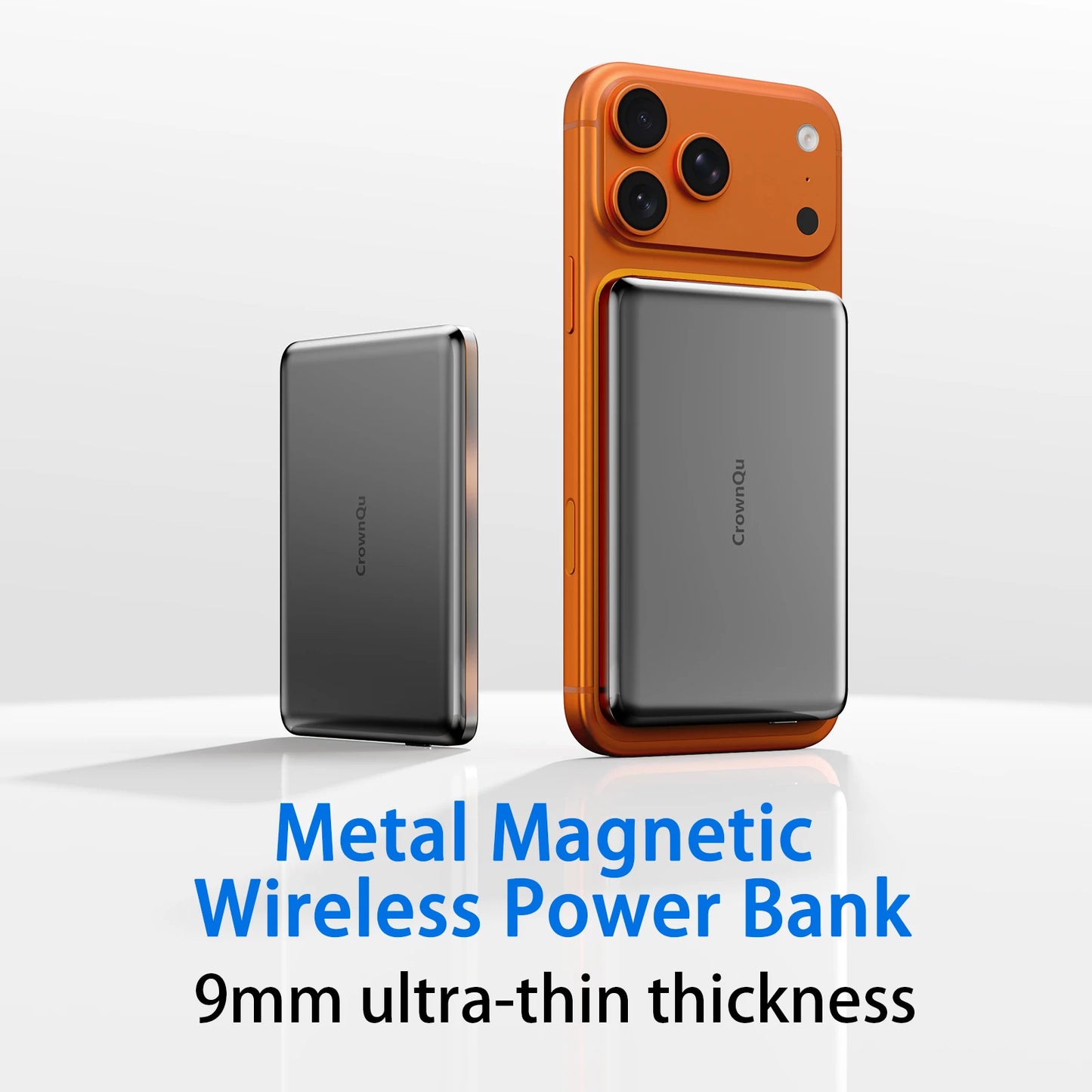 Metal Magnetic Wireless Power Bank 20W USB-C Fast Charging Protable External Battery for iPhone 17 16 15 14 13 12 Smartphone