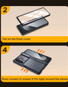 For Samsung Galaxy Z Fold 6 Case with Card Holder and Bulit in S Pen Holder Rugged Hinge Protection Wallet Kickstand Phone Case