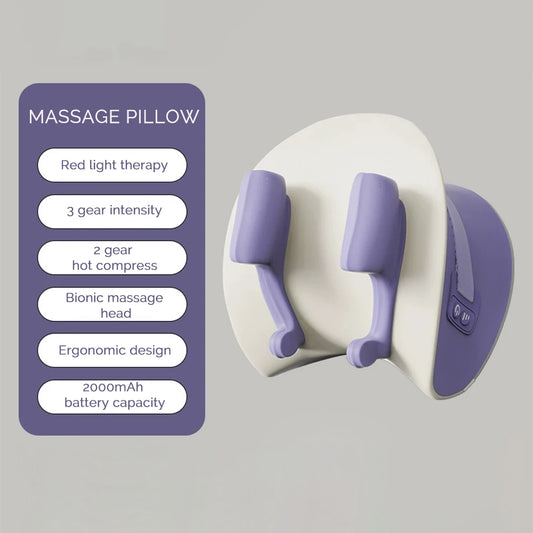 Neck Cervical Massage Pillow Rechargeable 6D Ergonomic Neck and Shoulder Massager Knead Waist Leg Trapezius Massage