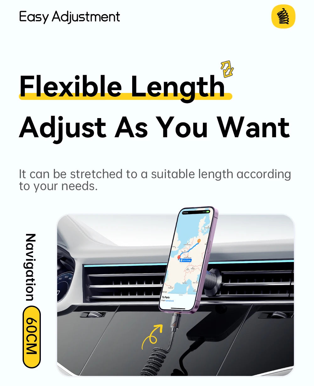 Car Spring USB-C to Lightning PD 29W Fast Charging Cable (1.8m)