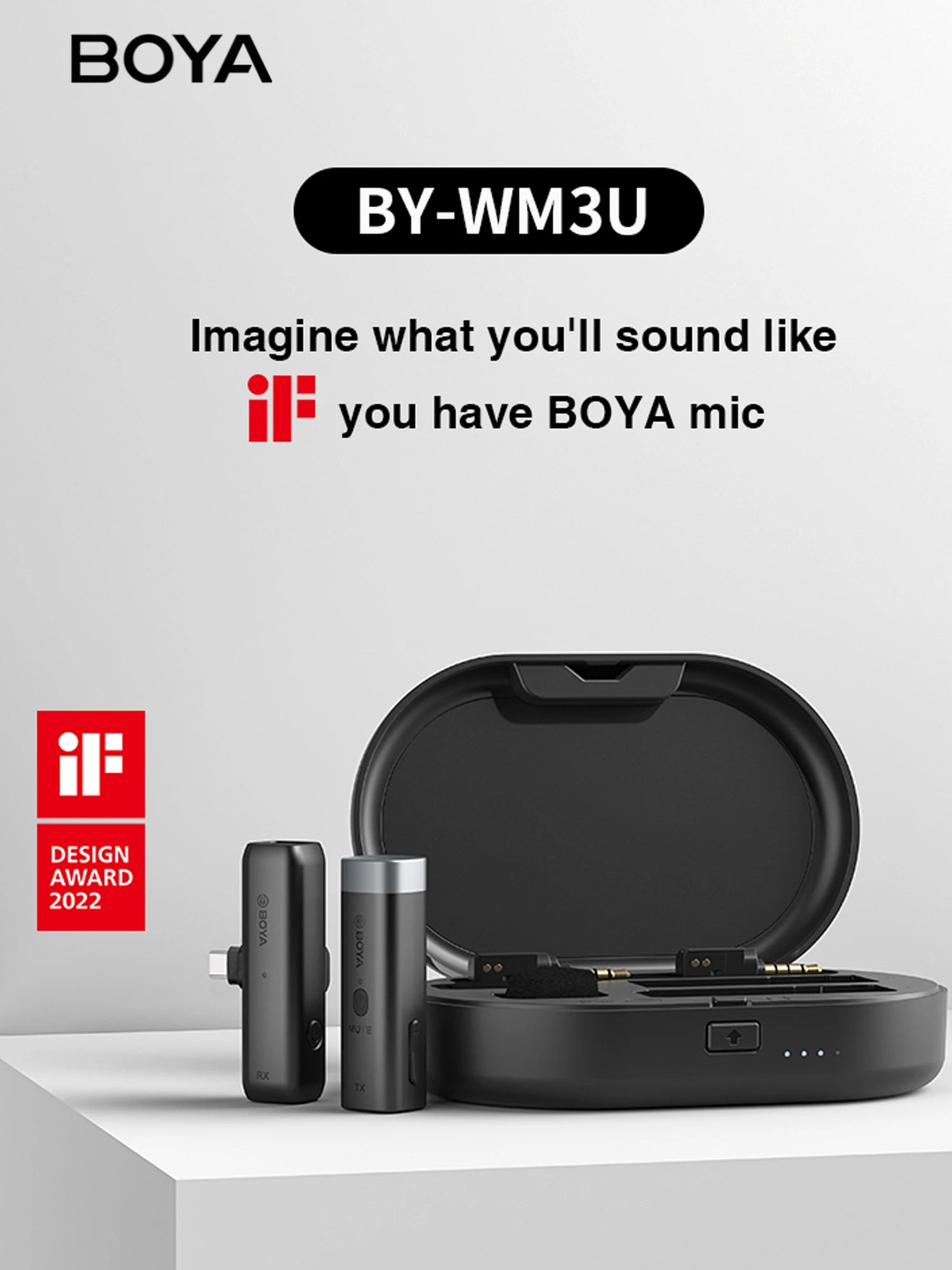 BY-WM3 Wireless Lavalier Lapel Microphone for iPhone Android DSLR Camera Laptop Computer Gaming Youtube Recording Streaming