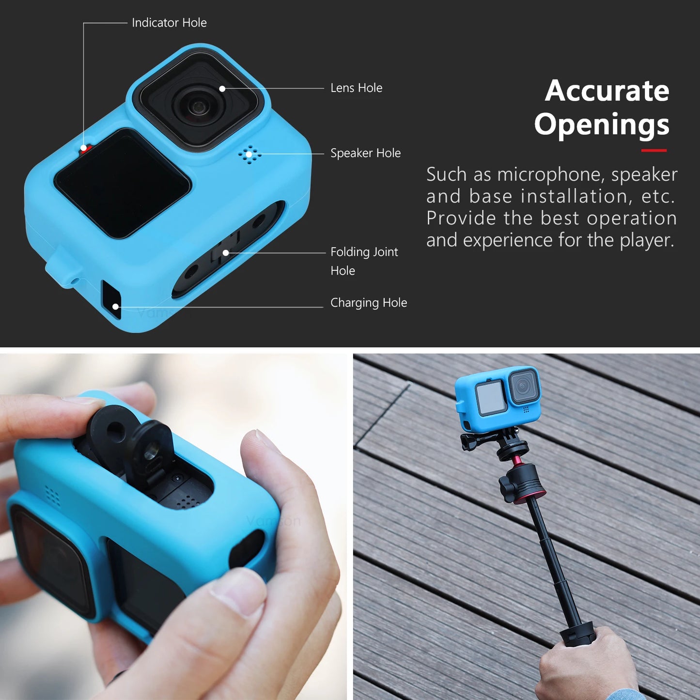 for Gopro Hero 12 11 10 Black Soft Silicone Case for Go pro Hero 10 9 Silicone Protective Full Cover Shell Camera Accessorie