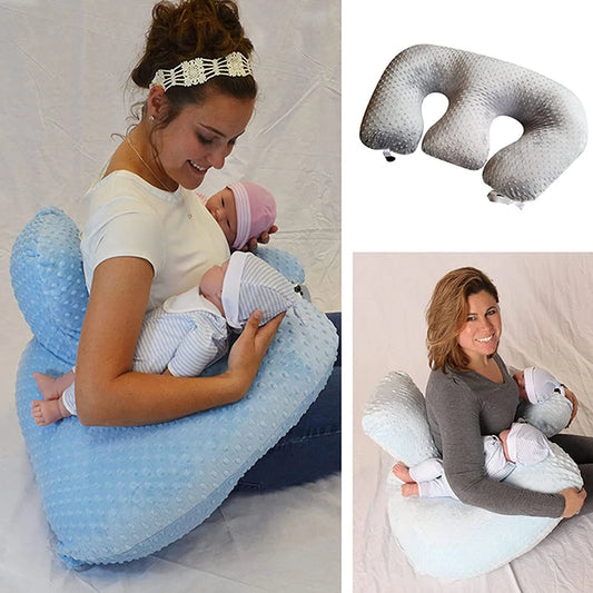 Pregnancy Pillow Twin Anti-spitting Feeding Waist Cushion Babi Pillow Multifunctional Nursing Pillow for Breastfeeding Mom