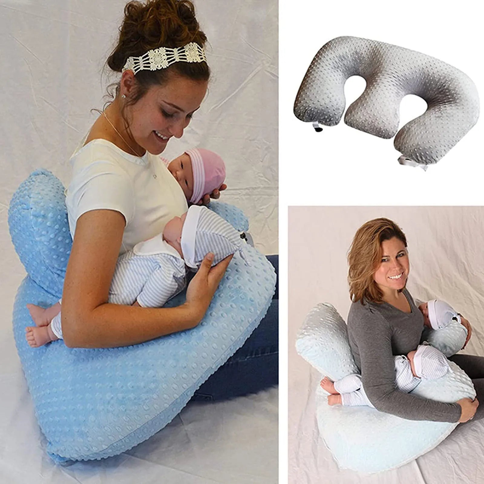 Pregnancy Pillow Twin Anti-spitting Feeding Waist Cushion Babi Pillow Multifunctional Nursing Pillow for Breastfeeding Mom