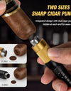 4-in-1 Cigar Draw Enhancer Tool Kit with Cigar Punch Tool,Twin Nubber,Stainless Steel Cigar Double End Punch