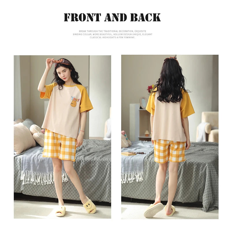 Women’s Winter Corduroy Cotton Pajama Set – Cute, Comfortable, Loose Long Sleeve Loungewear