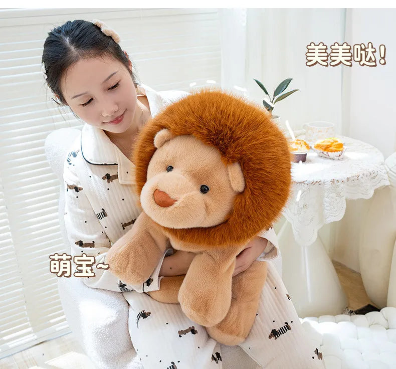 Mighty Lion Plush Stuffed Animal Sitting Lion Pillow